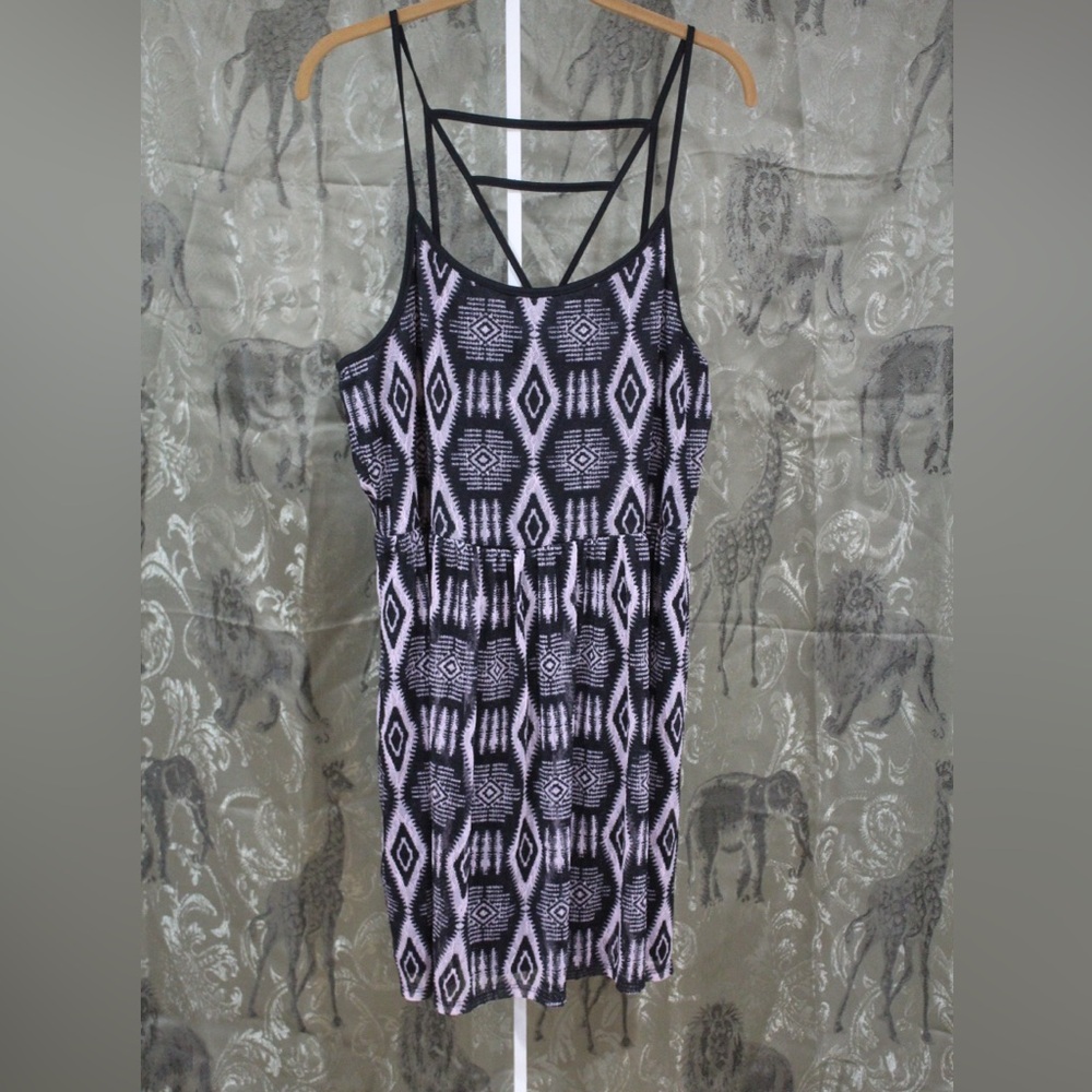 No Boundaries Black Dress with Light Pink Accents